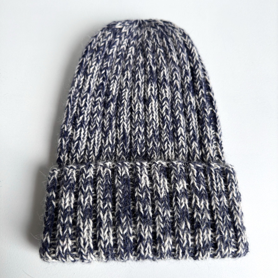 LAURIN Handmade Beanie 100% Alpaca 4305/100 ciemny indygo