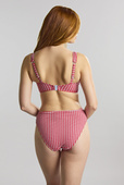 Majtki kąpielowe midi Panache Swim GINGHAM SW1729 Midi Gathered Bikini Bottoms Red Gingham
