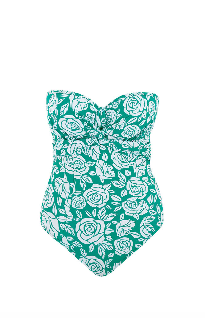 Strój kąpielowy Panache Swim ENGLISH ROSE Tatiana SW1770A Tatiana Bandeau Swimsuit English Rose Print