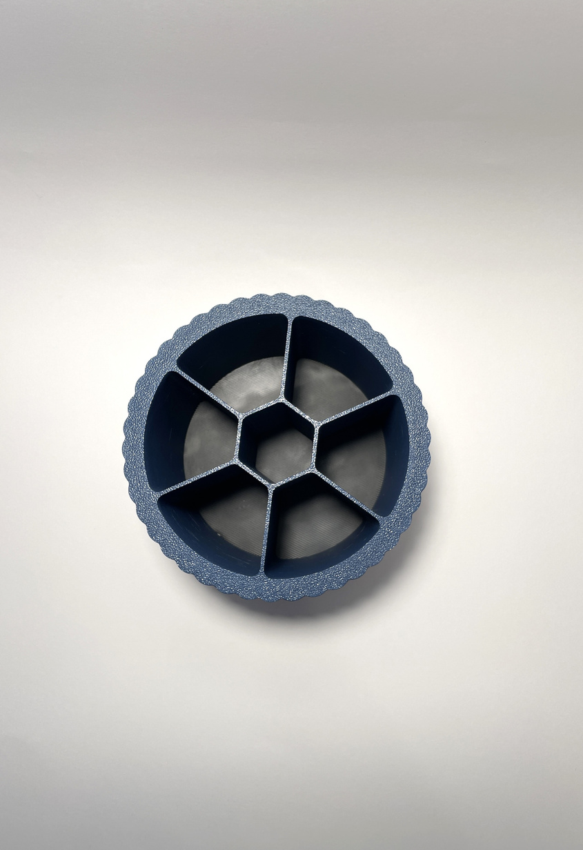 Spin & Sort Obrotowy organizer na szydełka, długopisy, pędzle Granatowy Dojrzała Malina