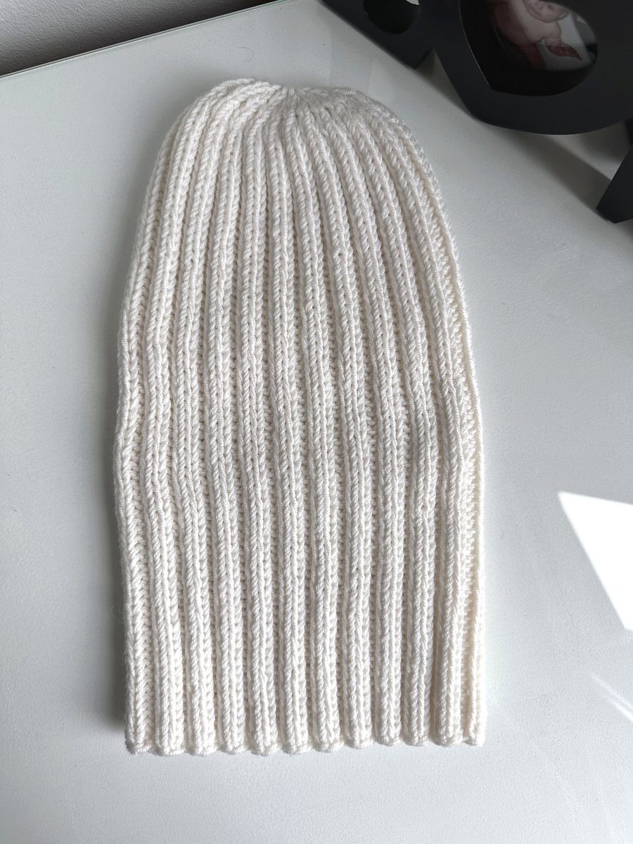 HELLI Handmade Baby Merino Wool Beanie 01 White