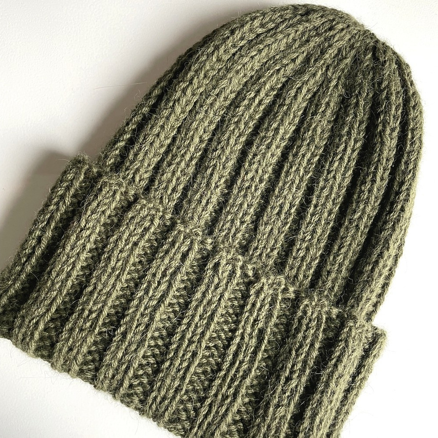 LAURIN Beanie 100% Alpaca 7895 Dark Green