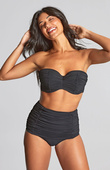 Wysokie figi kąpielowe Panache Swim TULLE SW1969 High Waist Bikini Bottoms Tulle Black