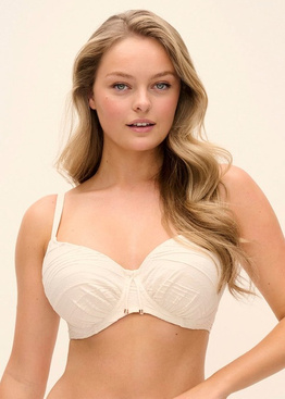 Biustonosz kąpielowy Fantasie Swim BEACH WAVES FS502201LIN Uw Gathered Full Cup Bikini Top Linen
