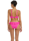 KOMPLET - Strój kąpielowy Freya JEWEL COVE AS7231RAY Uw Sweetheart Bikini Top Raspberry + majtki klasyczne AS7234RAY (30DD + S)