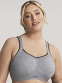 Biustonosz sportowy z fiszbiną i miękką miseczką Sculptresse Panache Sport ACTIVATE 9441 Sports Balconnet Charcoal Marl
