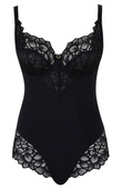 Body Panache Tango Essence 10965A Plunge Bodysuit Obsidian