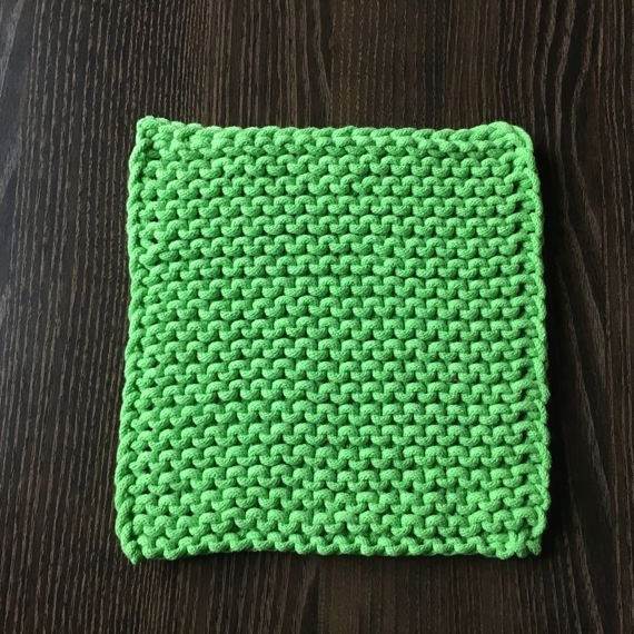 Podkładka kawowa ze sznurka bawełnianego jasny zielony 23x25 cm