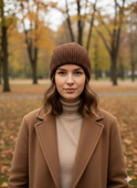 HELEN Mütze aus 100% Alpaka 9041 Kupferbraun