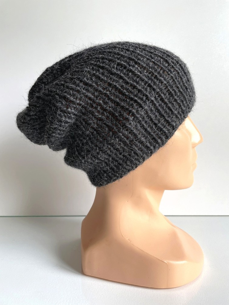 KIARA Beanie 100% Alpaca 0506 Dark Grey