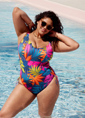 Strój kąpielowy Elomi PORTO RAFTI ES803343INO Non Wired Swimsuit Indigo
