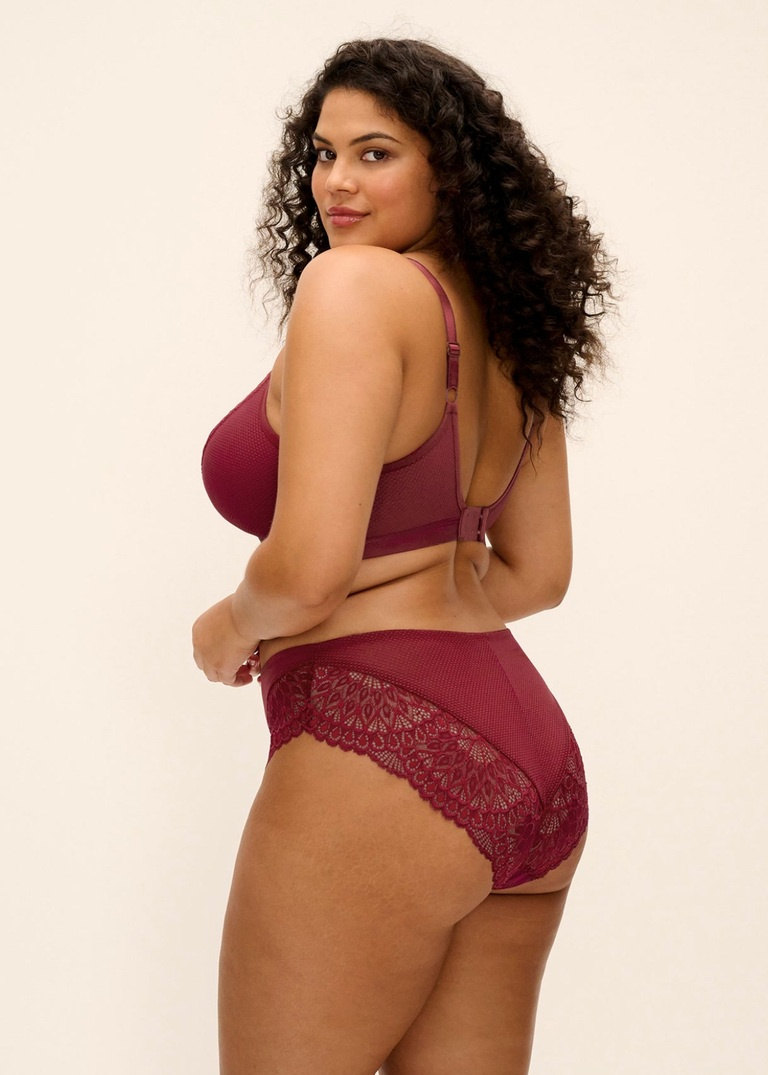 Biustonosz bezfiszbinowy Elomi TIERNIE EL303317TIB Non Wired Bralette Tibetan Red
