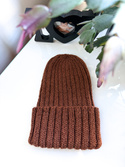LAURIN Beanie 100% Alpaca 9041 Copper Brown