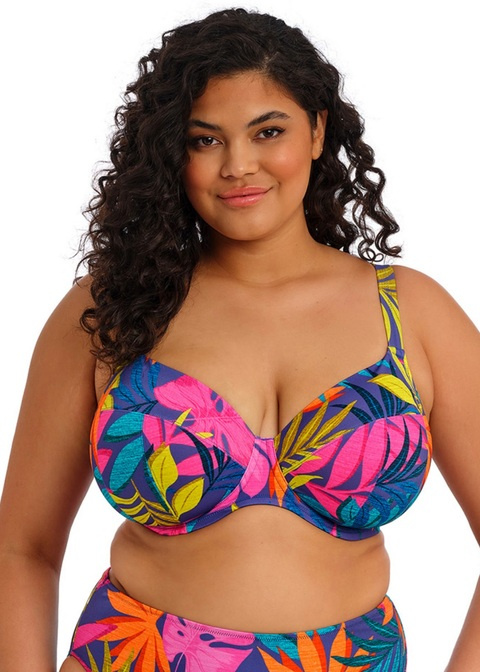 Biustonosz kąpielowy Elomi PORTO RAFTI ES803302INO Uw Plunge Bikini Top Indigo