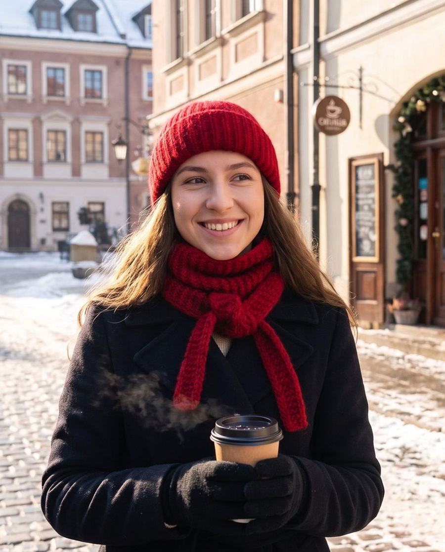 Wywijana czapka kaszmirowa 100% kaszmir 644 Baby