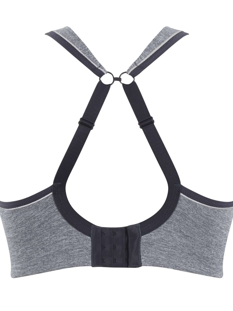 Biustonosz sportowy z fiszbiną i miękką miseczką Sculptresse Panache Sport ACTIVATE 9441 Sports Balconnet Charcoal Marl
