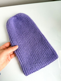 Handmade women's hat AUREA 100% baby merino plus mohair and silk 14/11 Purple