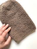 Czapka robiona na drutach KIARA 100% Alpaka 607 Brąz