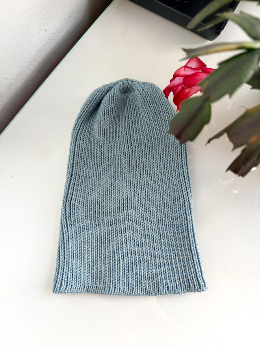 Czapka z wełny merino VARELLA 100% Baby Merino 43 Jasny Morski