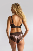 Wysokie majtki Panache CLARA 7258 Deep Brief Black/Pink