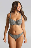 Biustonosz kąpielowy Panache Swim GINGHAM SW1722 Olivia Full Cup Bikini Top Black Gingham