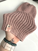 NANA Handmade Baby Merino Wool Beanie 49 Pustynna Róża