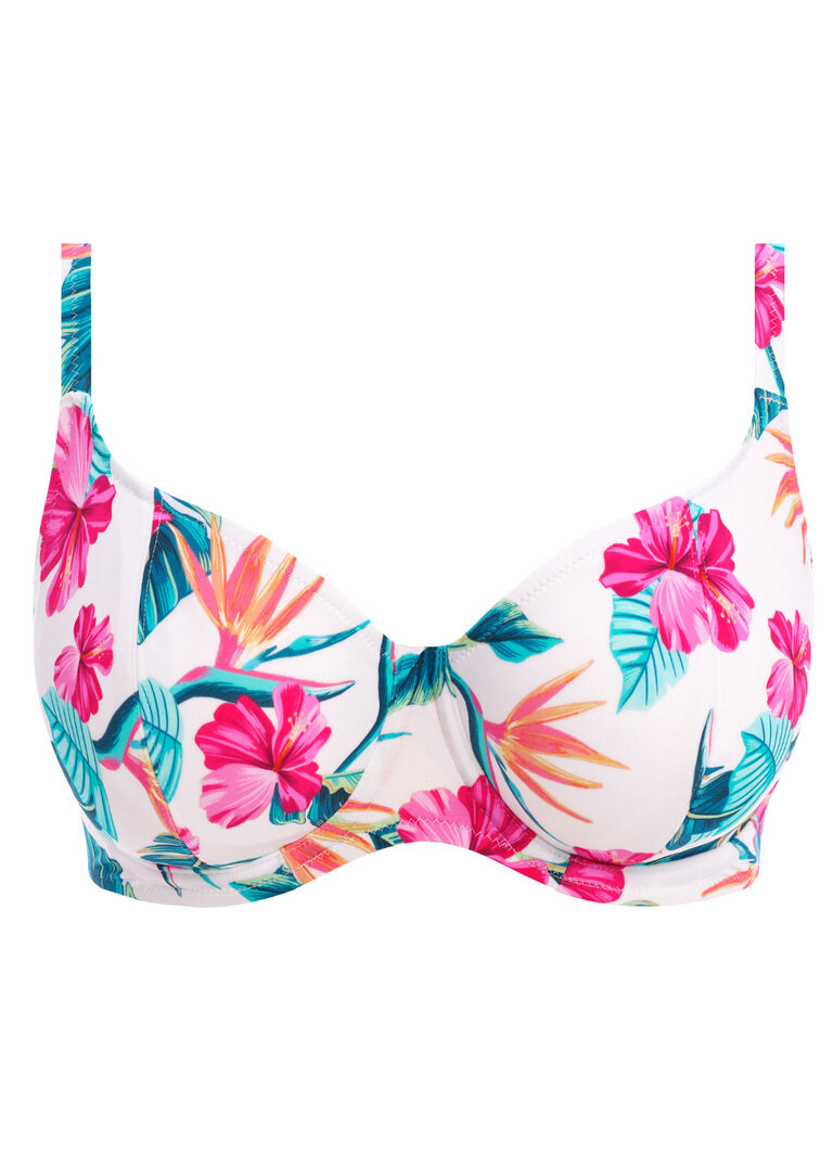 KOMPLET - Strój dwuczęściowy Freya PALM PARADISE White - wybierz fason i rozmiar (32FF, 32G, 36DD, 36G, 38GG)