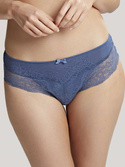 KOMPLET - Biustonosz Panache ANA Vintage Blue 9396 Plunge Bra + 9395 Brief (30FF, 32G, 34GG)
