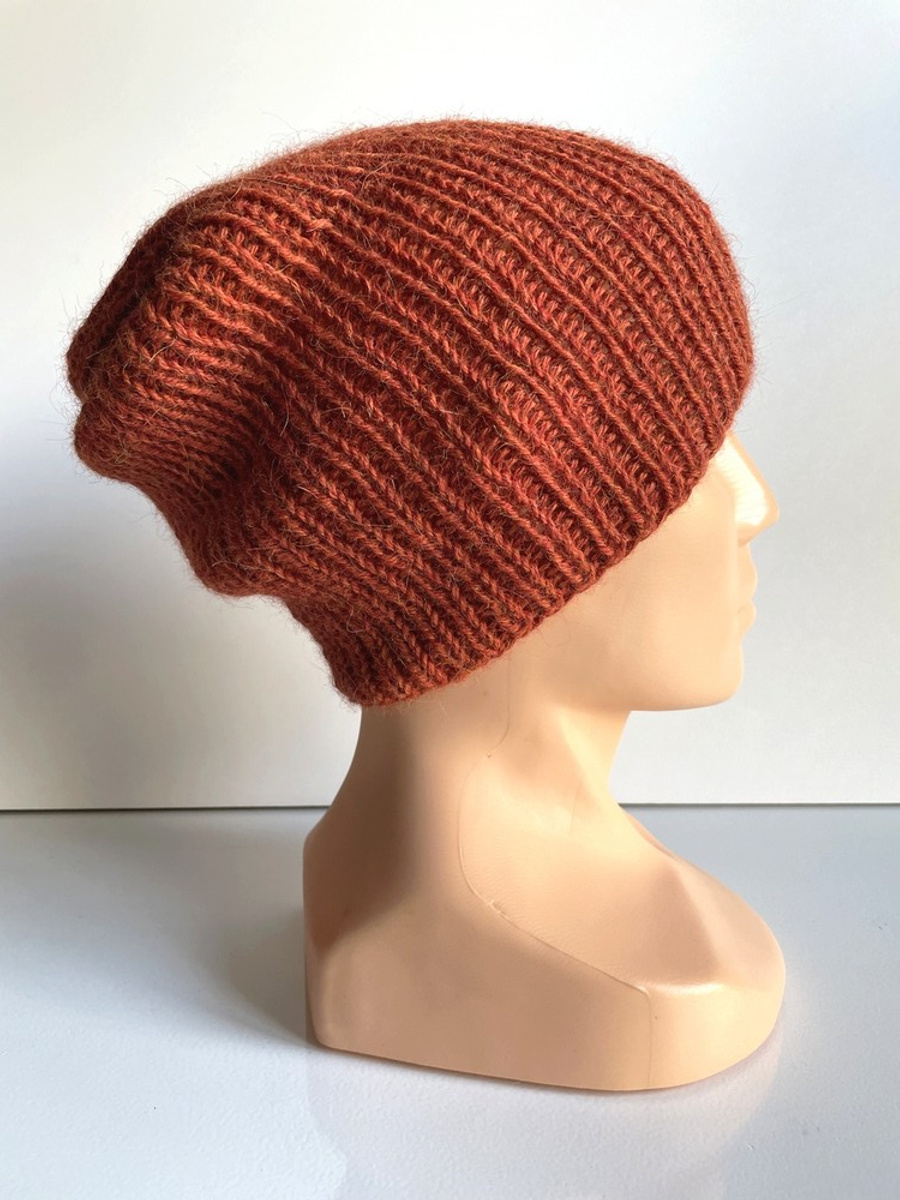 KIARA Handmade Beanie 100% Alpaca 2925 rdza