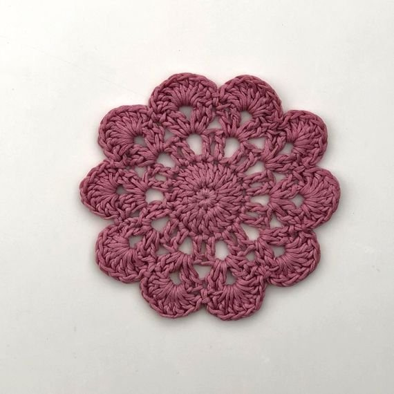 Urocze podkładki z bawełny - komplet 6 sztuk Róż pudrowy