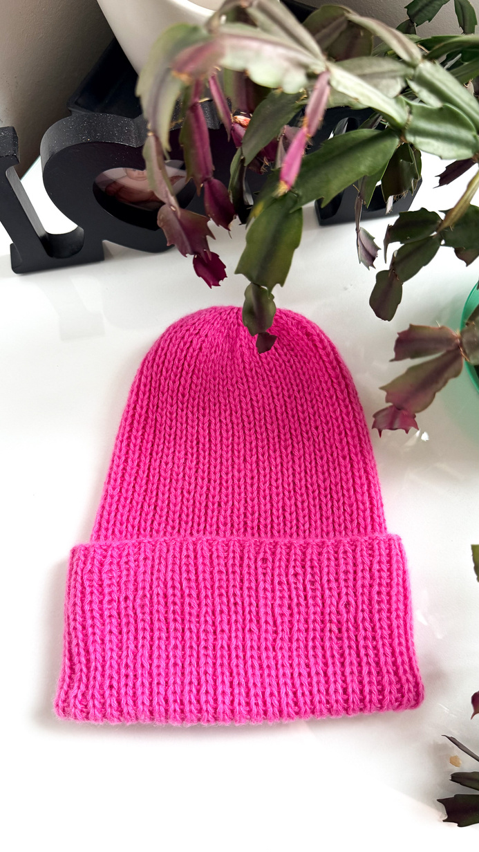 ELARA Turn-Up Cashmere and Silk Beanie 662 Marilyn