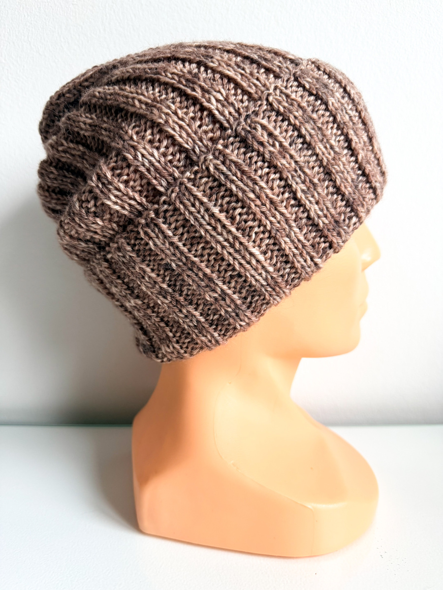 Wywijana czapka HELLI Print Merynos 20 zorza polarna