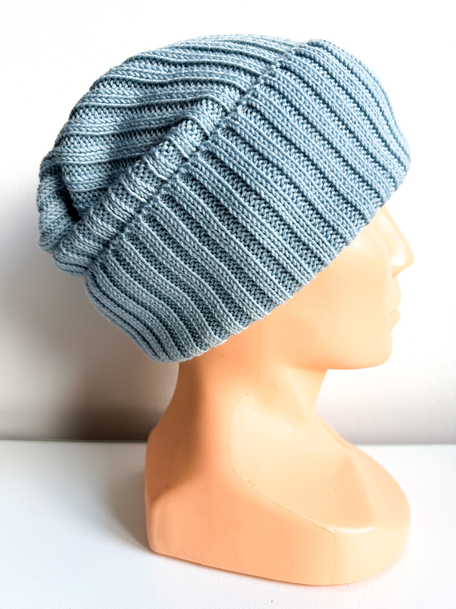 VELLA Baby Merino Wool Beanie 43 Jasny Morski