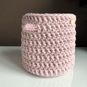 Kosz ze sznurka bawełnianego jasny różowy 300 20x20 cm