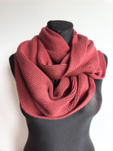 Wełniany komin zawijany 100% Baby Merino 51 Bordowy