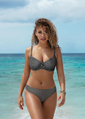 KOMPLET - Strój kąpielowy dwuczęściowy Freya Swim CHECK IN Monochrome - wybierz fason i rozmiar (28G, 28GG, 30D, 32F, 32H, 32J, 34F, 34J, 36G)