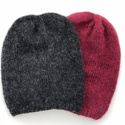 Ciepła czapka ręcznie robiona CHMURKA Alpaka 06 Antracyt