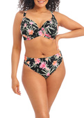 Figi kąpielowe Elomi Swim DARK TROPICS ES800172BLK Mid Rise Bikini Brief Black
