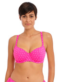 KOMPLET - Strój kąpielowy Freya JEWEL COVE AS7231RAY Uw Sweetheart Bikini Top Raspberry + majtki klasyczne AS7234RAY (30DD + S)