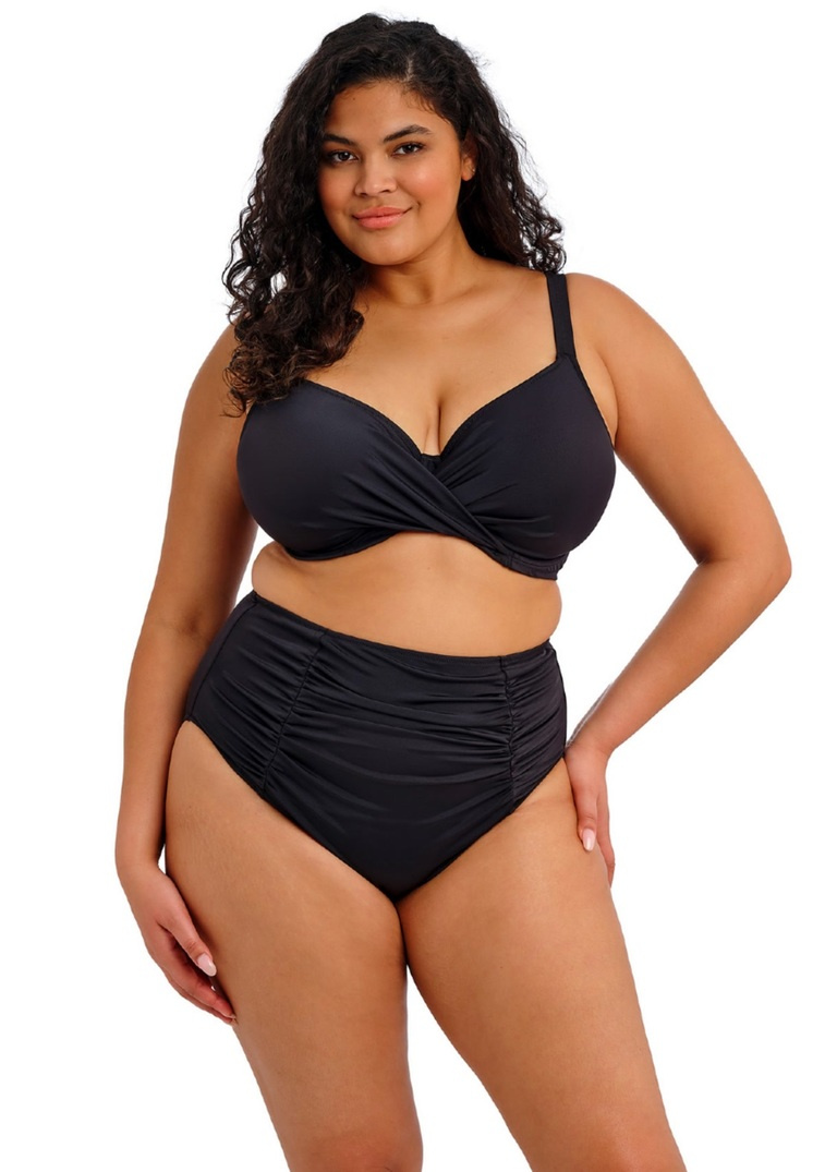 Biustonosz kąpielowy Elomi PLAIN SAILING ES7285BLK Uw Plunge Bikini Top Black