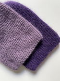 Handmade women's hat AUREA 100% Baby Merino plus mohair and silk 40/05 Amethyst