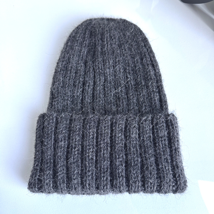LAURIN Beanie 100% Alpaca 506 Dark Grey