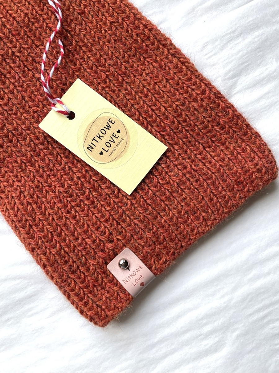 KIARA Handmade Beanie 100% Alpaca 2925 rdza