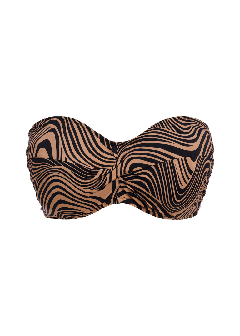 Biustonosz kąpielowy Fantasie Swim PEMBA ISLAND FS505409MOA Uw Twist Bandeau Bikini Top Mocha