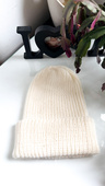 ELARA Mütze mit Umschlag aus Kaschmir mit Seide 501 Neve