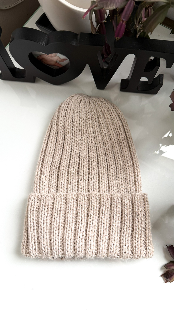 LAURIN Beanie 100% Alpaca 9039 piasek