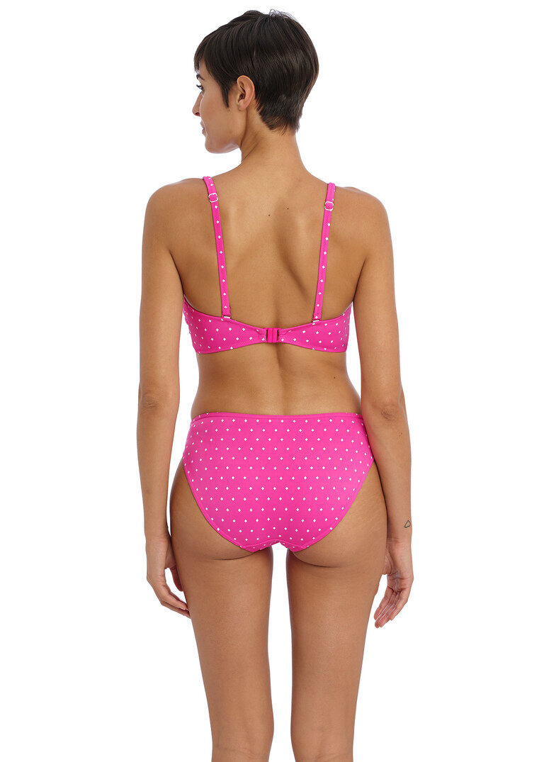 KOMPLET - Strój kąpielowy Freya JEWEL COVE AS7231RAY Uw Sweetheart Bikini Top Raspberry + majtki klasyczne AS7234RAY (30DD + S)