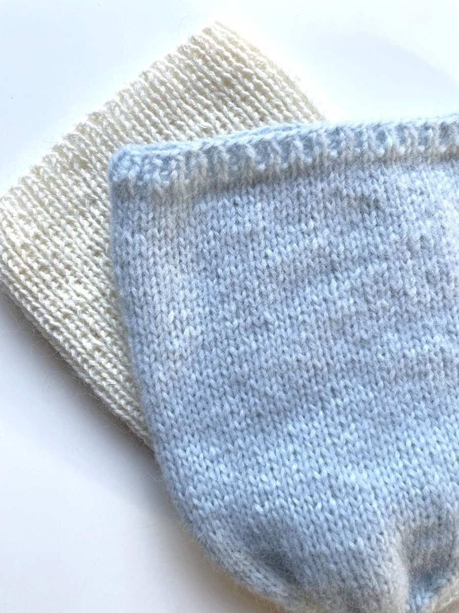 Ręcznie robiona czapka CHMURKA Alpaka 18 Poranna Mgła