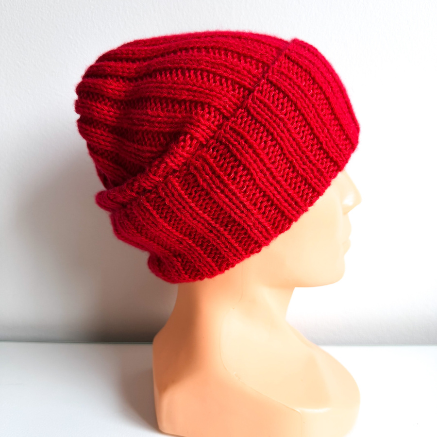 ELORA Turn-Up Cashmere and Silk Beanie 564 Gerbera