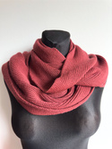 Wełniany komin zawijany 100% Baby Merino 51 Bordowy